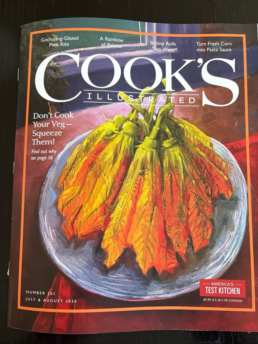 Cook’s Illustrated July & August 2026 Magazine - Yellow/Orange Cover